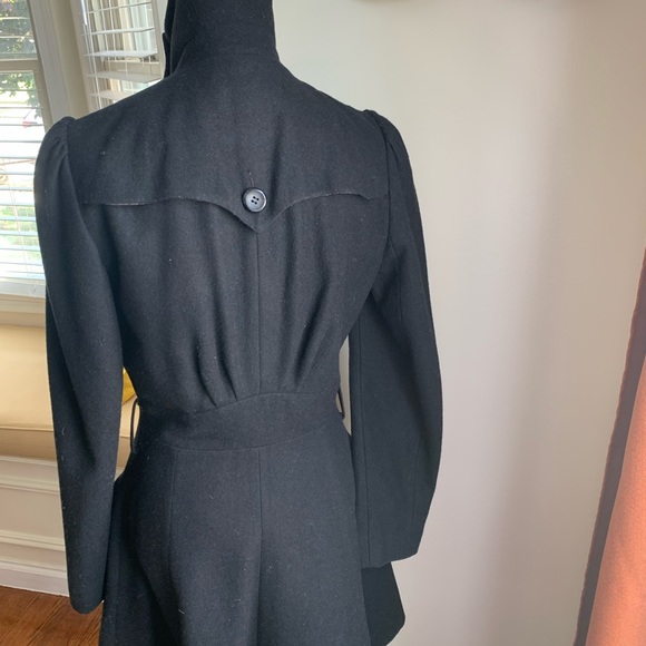 Asos High Neck Pea Coat - Picture 4 of 8